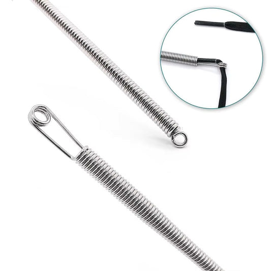Zaokae Stainless Steel Drawstring Threader Tool, Multi-Purpose Elastic Band and Cord Guide for Sewing and Garment Repair, 1-Piece
