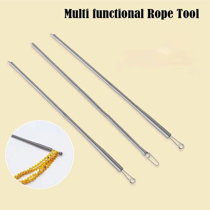 Zaokae Stainless Steel Drawstring Threader Tool, Multi-Purpose Elastic Band and Cord Guide for Sewing and Garment Repair, 1-Piece