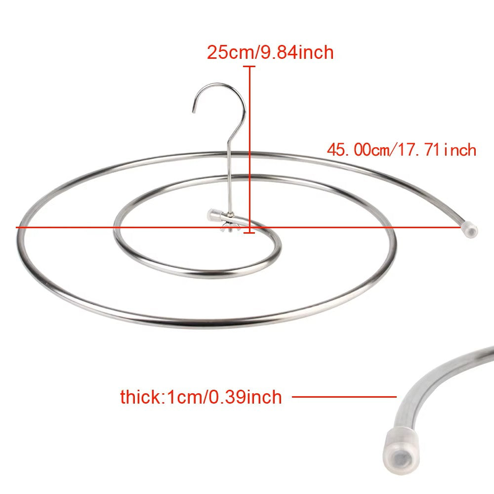 Zaokae Spiral Round Bed Sheet Hanger, Space-Saving Stainless Steel Rotating Drying Rack for Quilts, Blankets, and Large Linens, 1-Piece