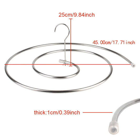 Zaokae Spiral Round Bed Sheet Hanger, Space-Saving Stainless Steel Rotating Drying Rack for Quilts, Blankets, and Large Linens, 1-Piece