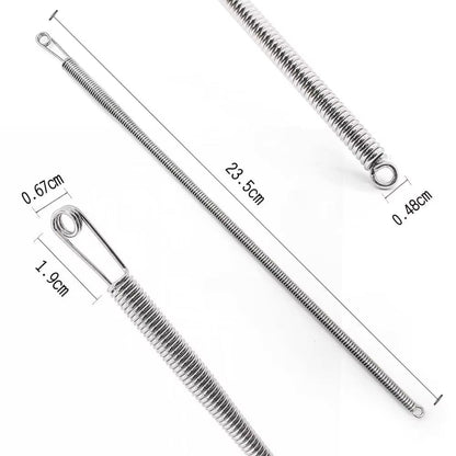 Zaokae Stainless Steel Drawstring Threader Tool, Multi-Purpose Elastic Band and Cord Guide for Sewing and Garment Repair, 1-Piece
