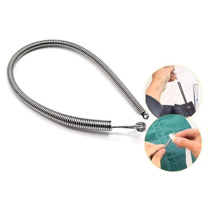 Zaokae Stainless Steel Drawstring Threader Tool, Multi-Purpose Elastic Band and Cord Guide for Sewing and Garment Repair, 1-Piece