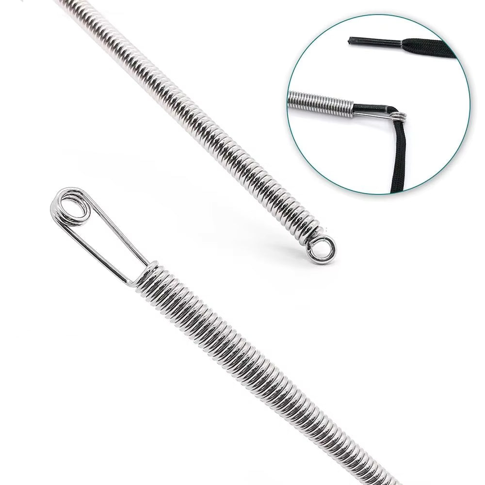 Zaokae Stainless Steel Drawstring Threader Tool, Multi-Purpose Elastic Band and Cord Guide for Sewing and Garment Repair, 1-Piece