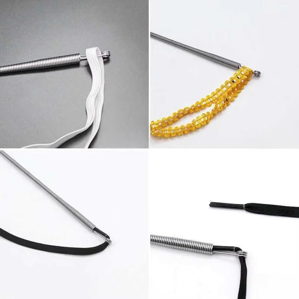 Zaokae Stainless Steel Drawstring Threader Tool, Multi-Purpose Elastic Band and Cord Guide for Sewing and Garment Repair, 1-Piece