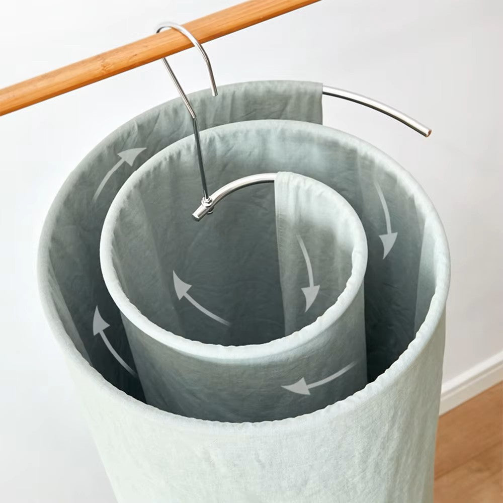 Zaokae Spiral Round Bed Sheet Hanger, Space-Saving Stainless Steel Rotating Drying Rack for Quilts, Blankets, and Large Linens, 1-Piece